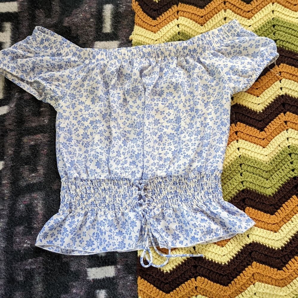 Floral off the shoulder top